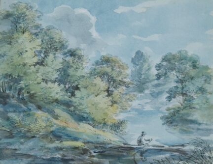 Johann Georg von Dillis, Aquarell über Bleistift, 19,6 x 24,5cm